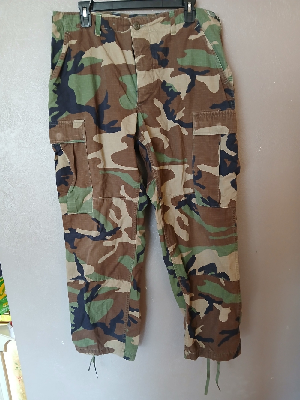 Authentic Men's Camo Cargo Pants - Green/Brown Woodland